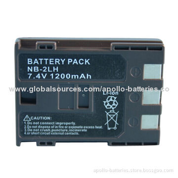 Camera Battery for Canon NB-2L, 7.4V, 1200mAh
